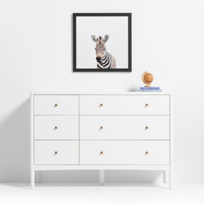 Baby Zebra Black Wood Framed Wall Art Print - image 1 of 7