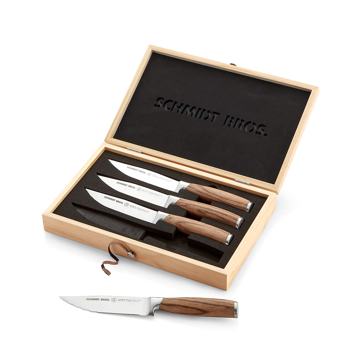 Schmidt Brothers Cutlery Jet Black 12-Piece Knife Set by Crate and