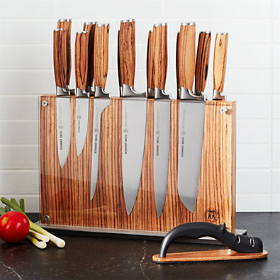 View Schmidt Brothers ® 15-Piece Zebra Wood Knife Block Set details