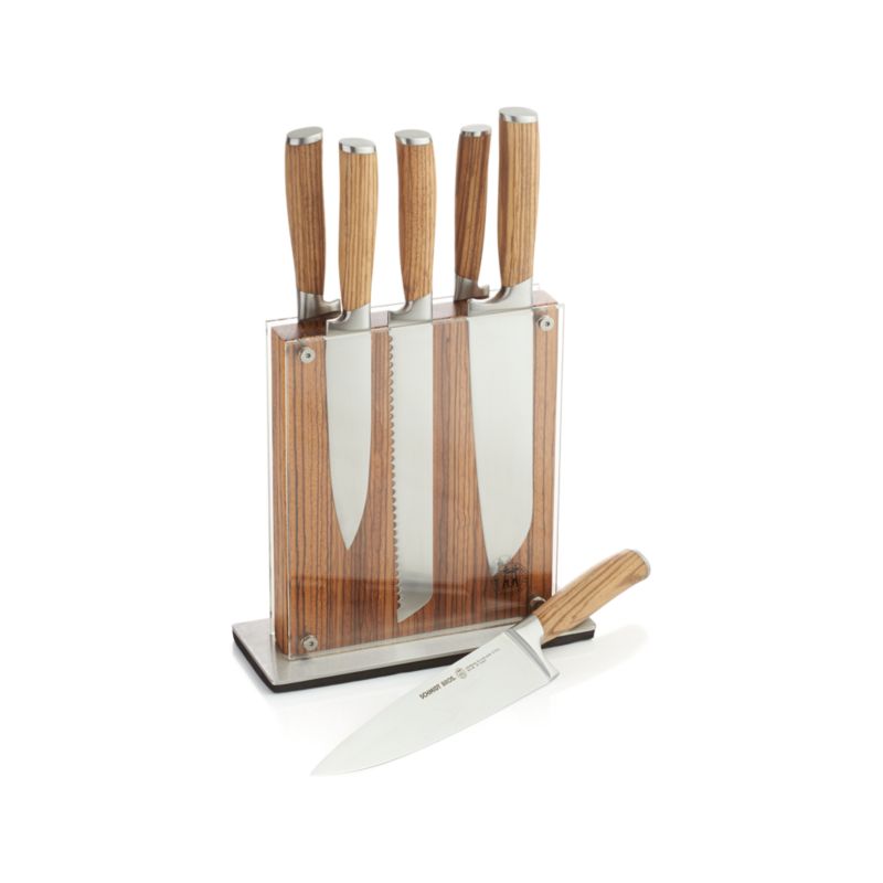 Schmidt Brothers ® 7-Piece Zebra Wood Knife Block Set - image 5 of 7