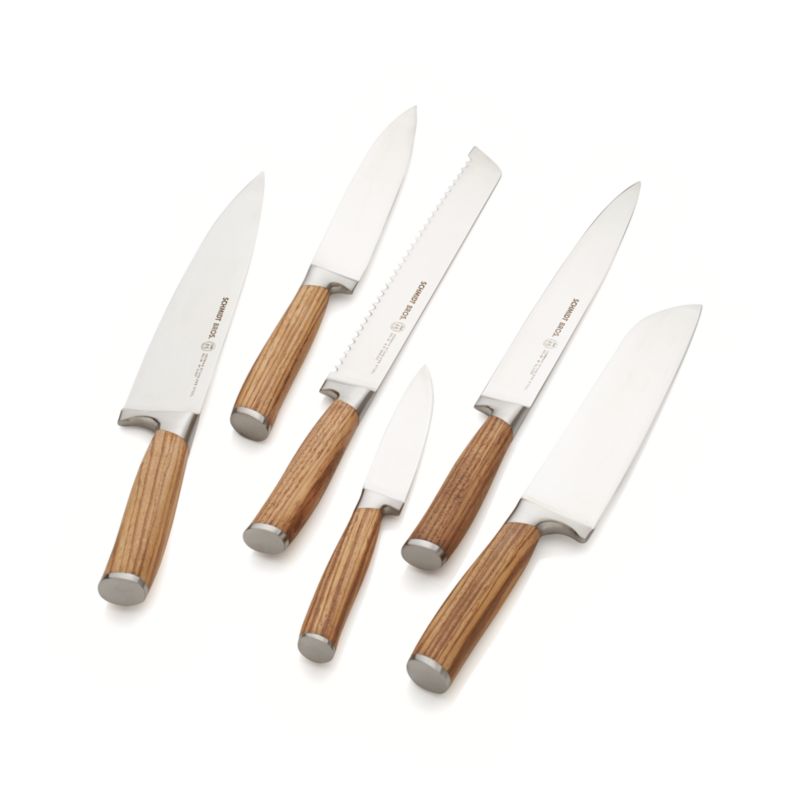 Schmidt Brothers ® 7-Piece Zebra Wood Knife Block Set - image 2 of 7