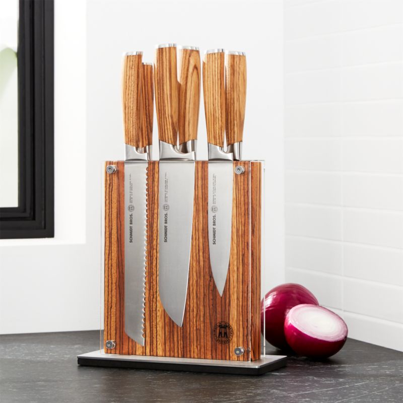 Schmidt Brothers 15-Piece Zebra Wood Knife Block Set + Reviews