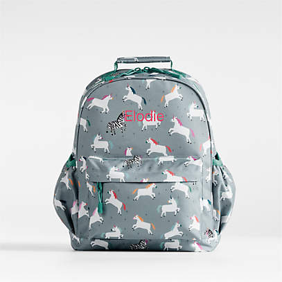 Unicorns Personalized Large Kids School Backpack with Side Pockets