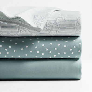 View Zen Blue Organic Baby Swaddle Blankets, Set of 3 details