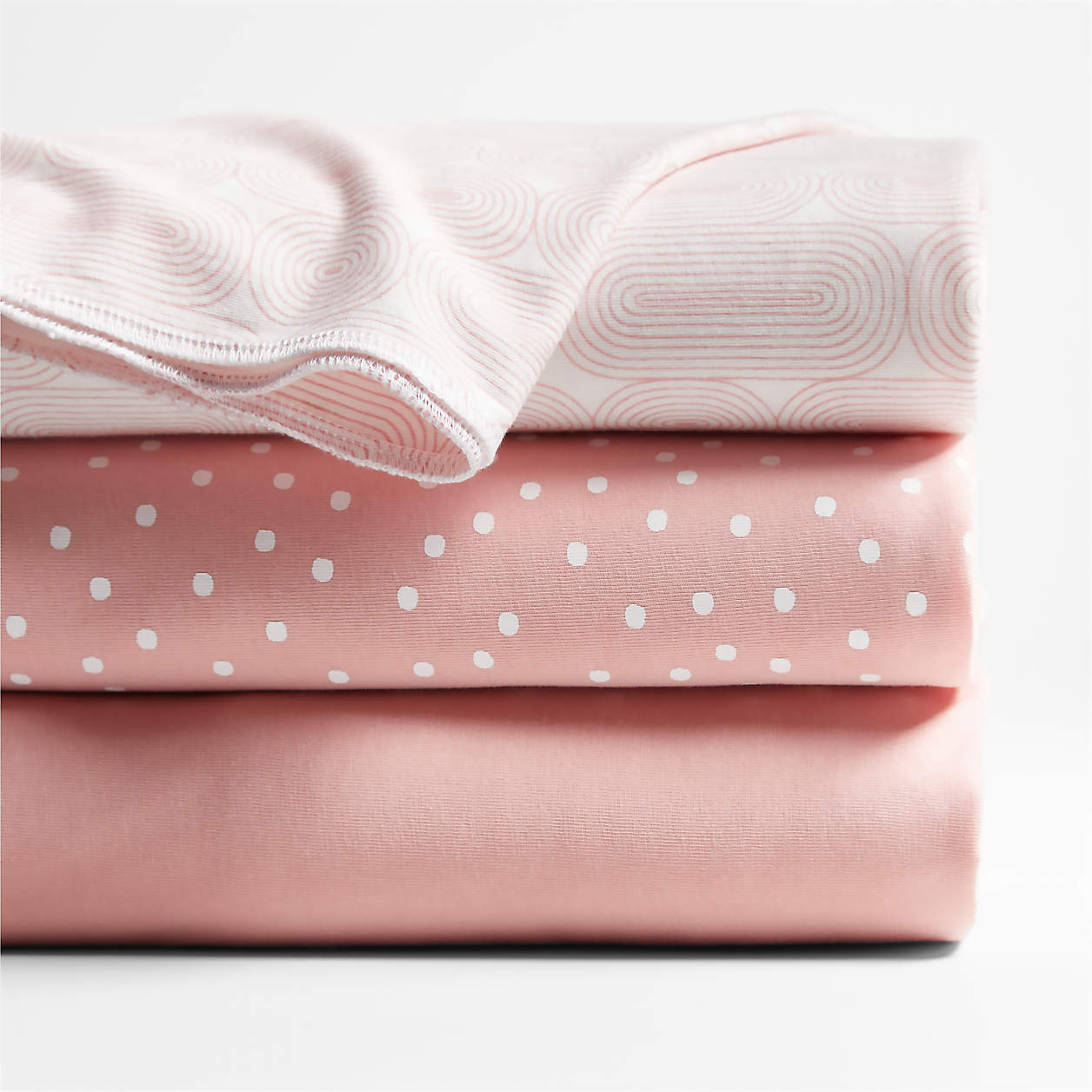 Zen Modern Pink Organic Baby Swaddle Blankets, Set of 3 + Reviews