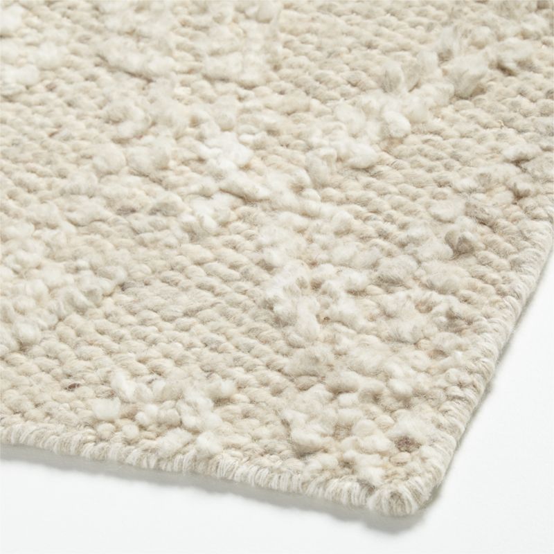 Zermatt Wool Ivory White Rug Swatch 12"x18"