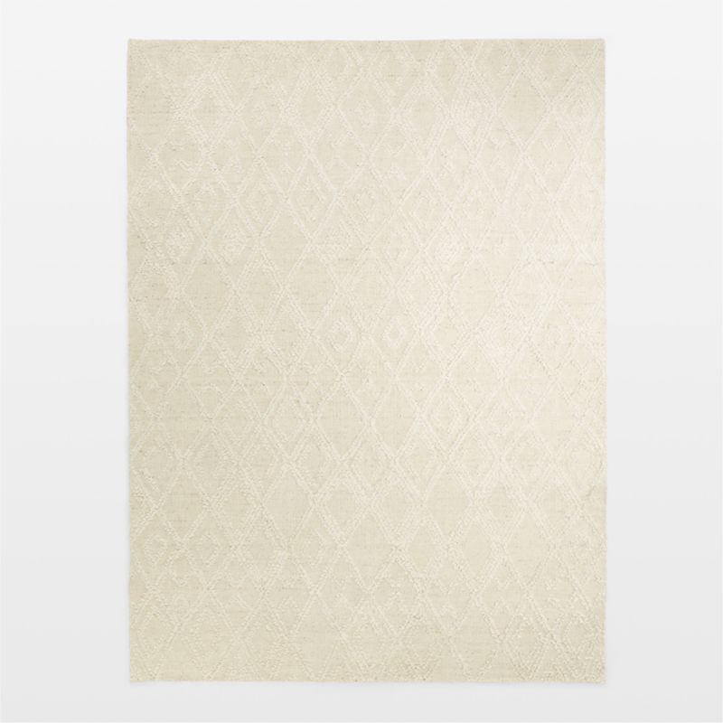 Zermatt Wool Ivory White Rug Swatch 12"x18"