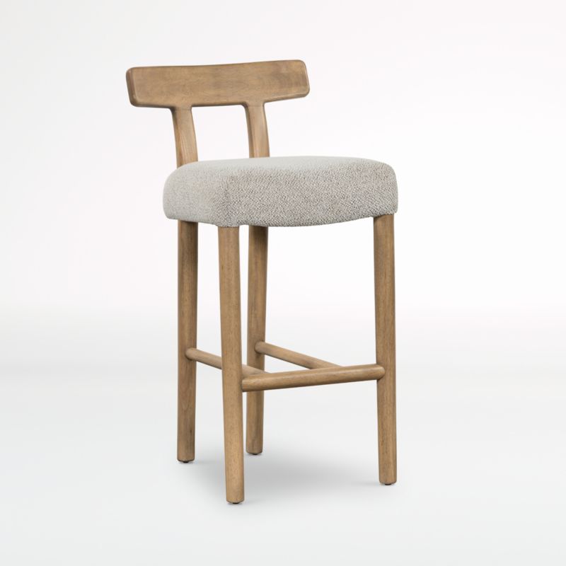 Ziady Brunswick Pebble Upholstered Wood Bar Stool - image 2 of 10