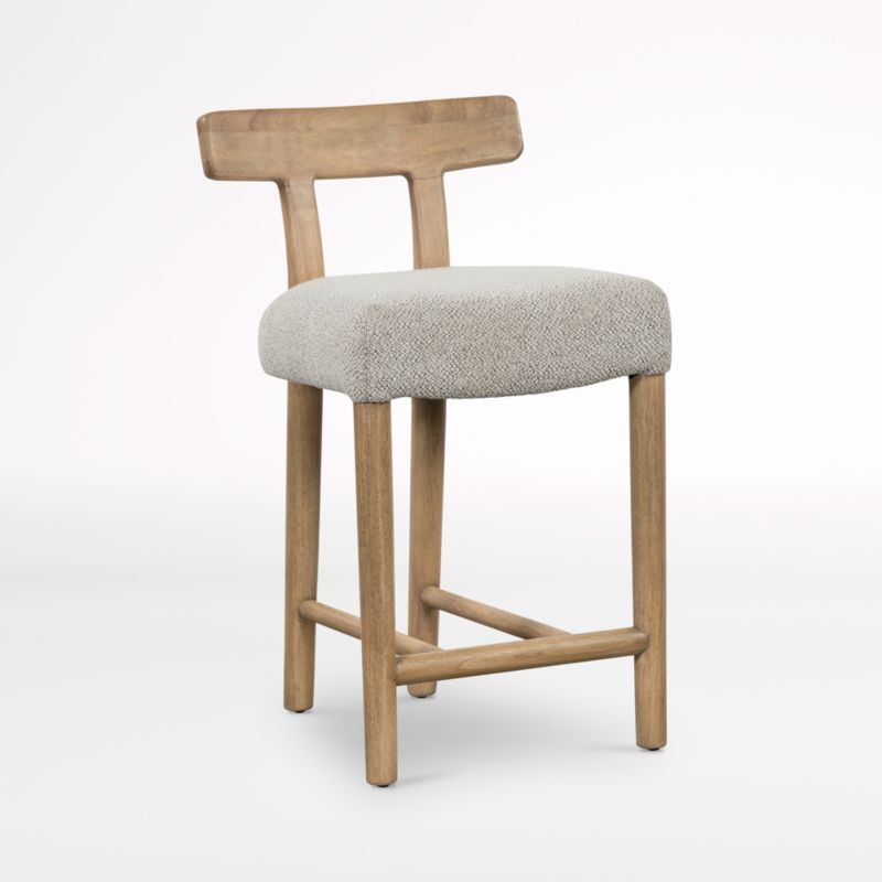 Ziady Brunswick Pebble Upholstered Wood Counter Stool - image 3 of 11