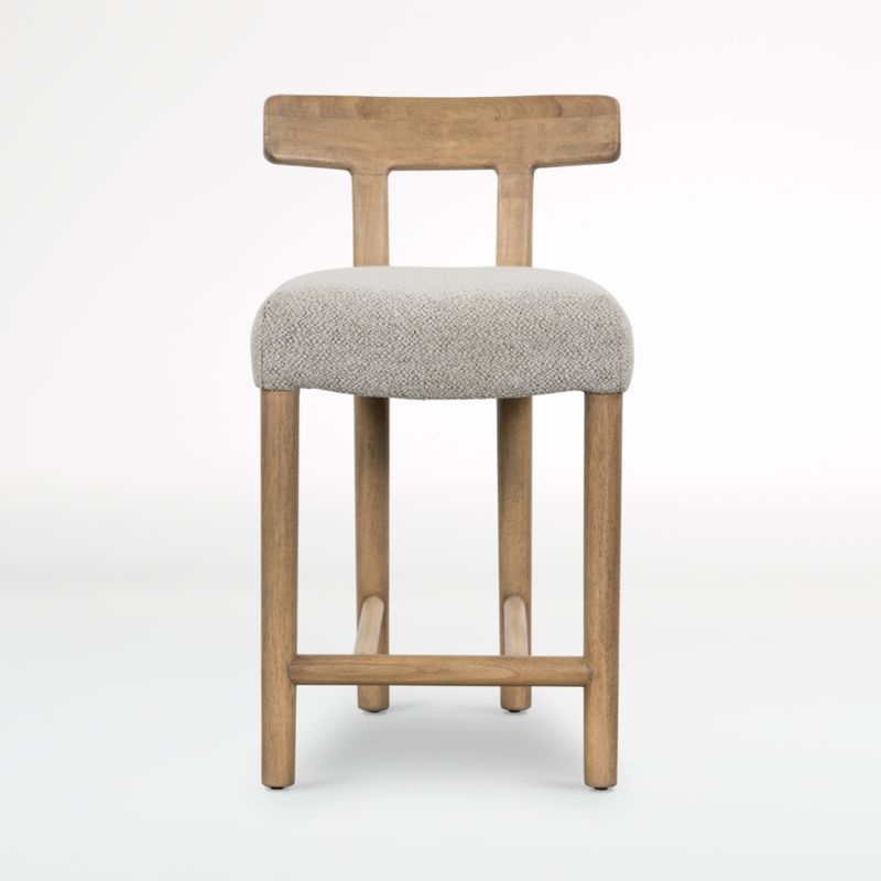 Ziady Brunswick Pebble Upholstered Wood Counter Stool - image 0 of 11