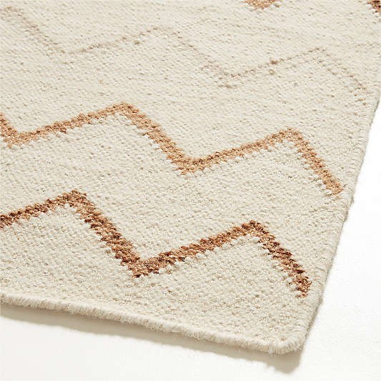 Ziggy Flatweave Wool & Cotton Neutral Kids Area Rug