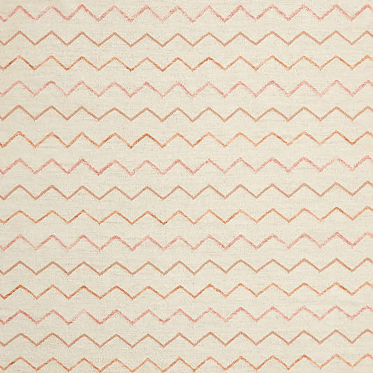 Ziggy Flatweave Wool & Cotton Pink Kids Area Rug