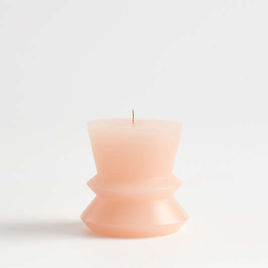 Ziggy 3"x3" Blush Pillar Candle