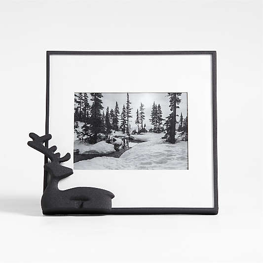 5x7 Zinc Wood Reindeer Picture Frame