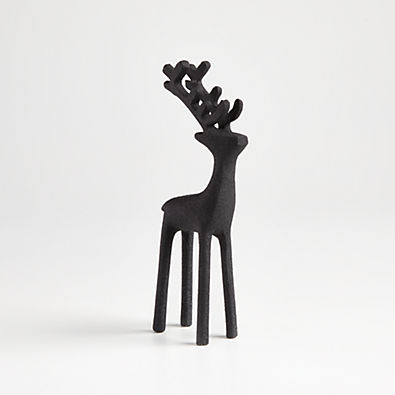 View Zinc Holiday Reindeer Decoration 9" details