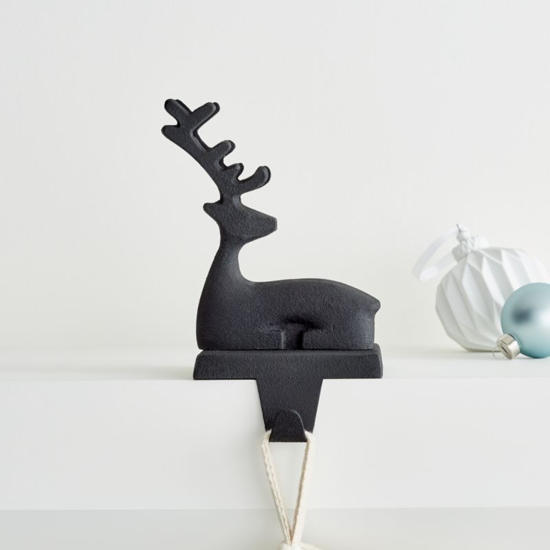 Viewing product image Zinc Sitting Reindeer Christmas Stocking Holder - image 1 of 6