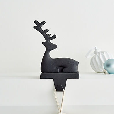 View Zinc Sitting Reindeer Christmas Stocking Holder details