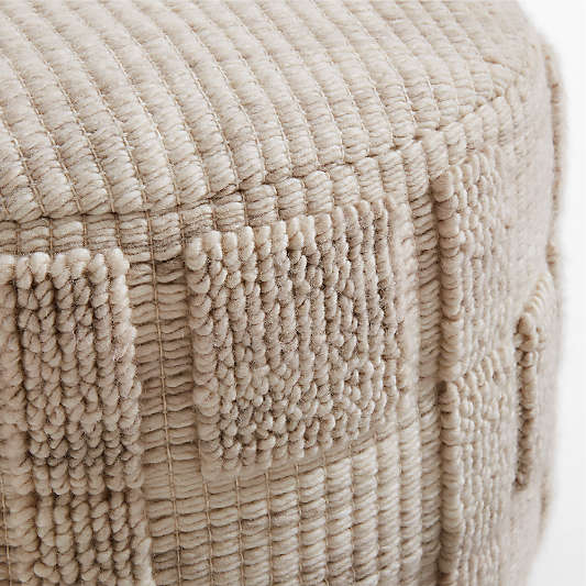 Zio Arctic Ivory Kids Pouf