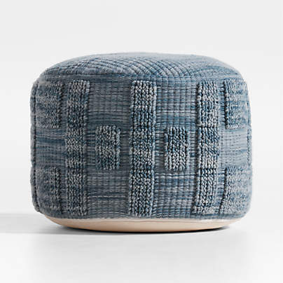 Zio Slate Blue Kids Pouf