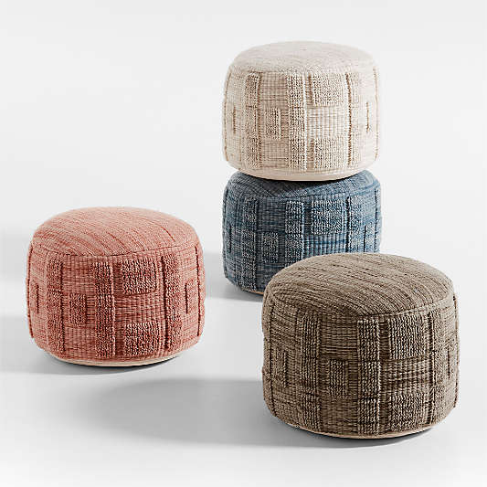 Zio Arctic Ivory Kids Pouf