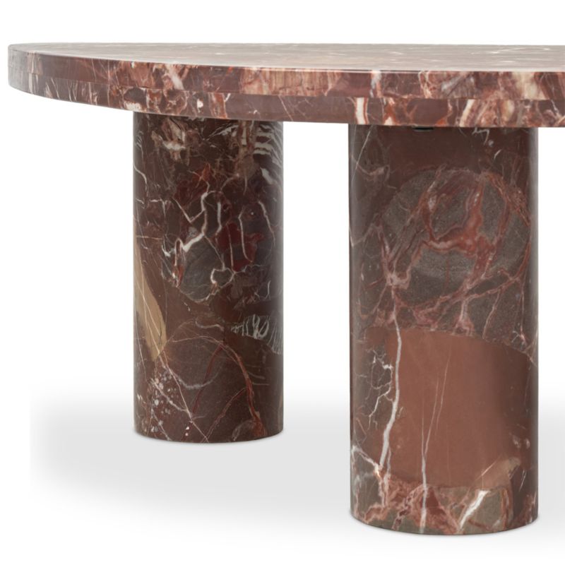Zion Merlot Marble 48" Coffee Table - image 8 of 10