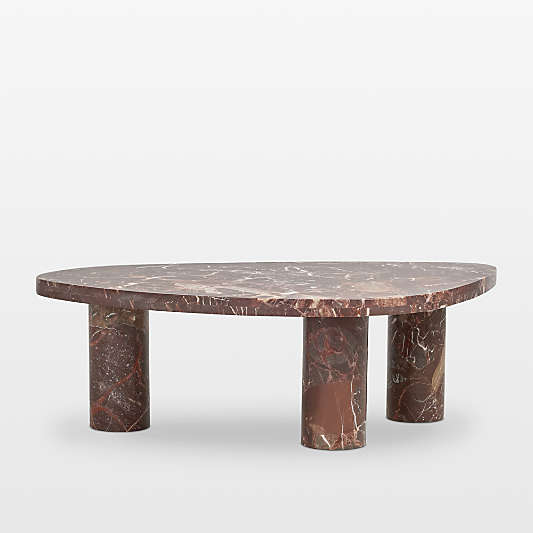 Zion Merlot Marble 48" Coffee Table