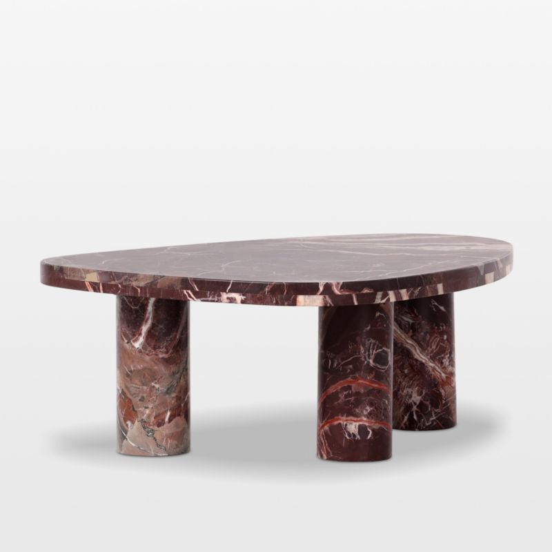 Zion Merlot Marble 36" Coffee Table - image 3 of 9