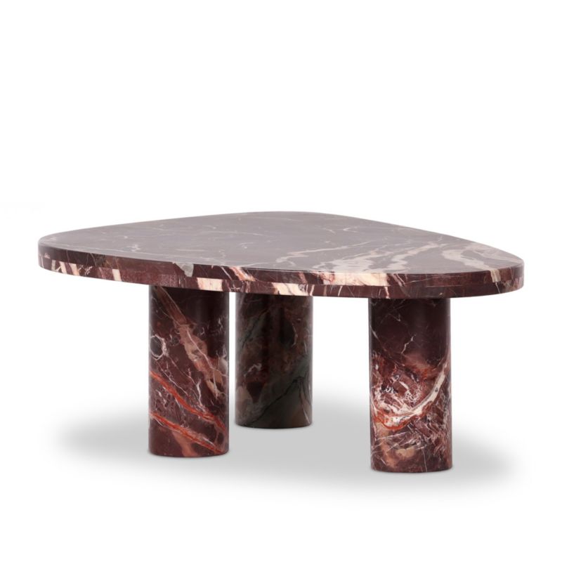 Zion Merlot Marble 36" Coffee Table - image 4 of 9