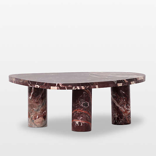 Zion Merlot Marble 48" Coffee Table