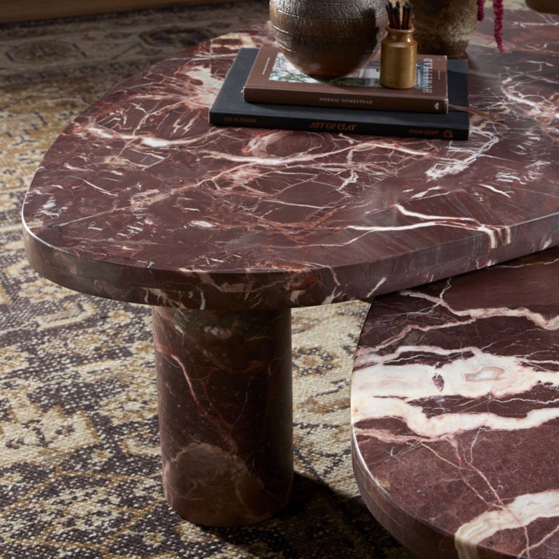 Zion Merlot Marble 36" Coffee Table - image 2 of 9