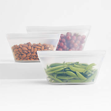 Zip Top Short Cup in Frost - Reusable Silicone Bags & Containers