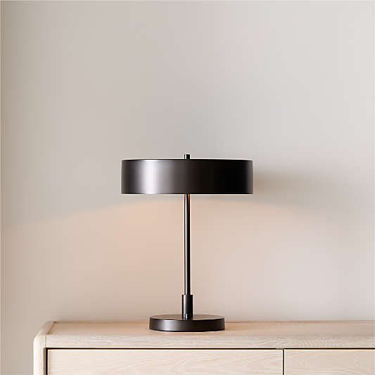 Zain Dark Pewter Grey Table Lamp with USB Port 18"