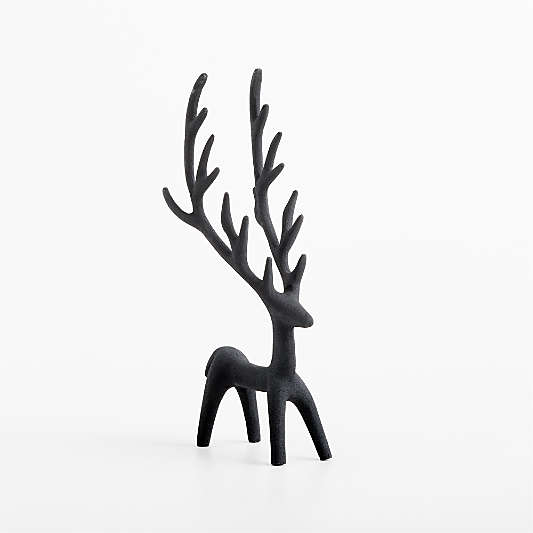 Antique Zinc Holiday Reindeer Decoration 12"