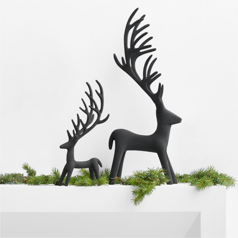 Antique Zinc Holiday Reindeer Decoration 12" - image 1 of 5