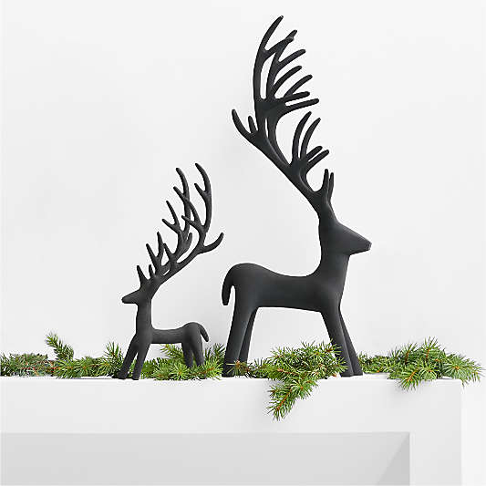 Antique Zinc Holiday Reindeer Decoration