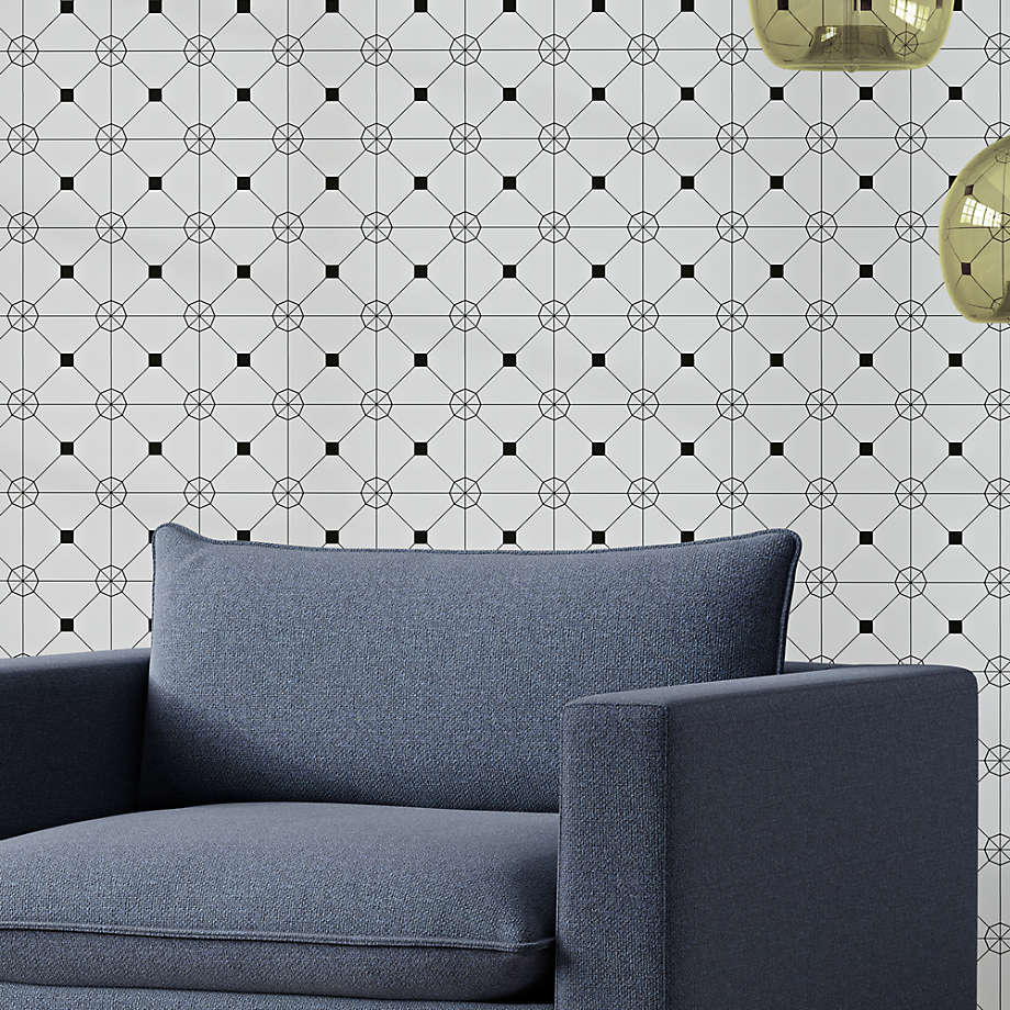 Tempaper Black and White Zodiac Removable Wallpaper Crate & Barrel