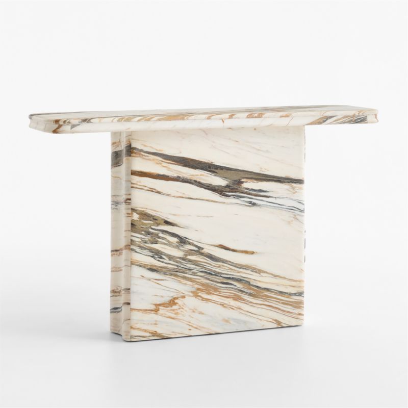 Zephyr Calacatta Gold Marble 52" Console Table - image 5 of 8