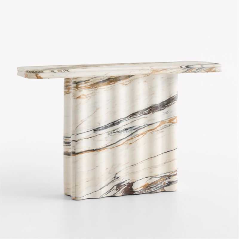 Zephyr Calacatta Gold Marble 52" Console Table - image 3 of 8