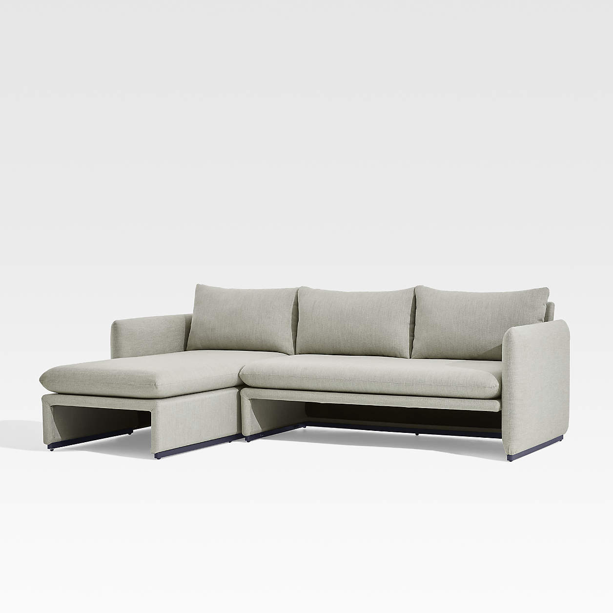 Zuma 2Piece Upholstered Outdoor Patio Sectional Sofa with LeftArm