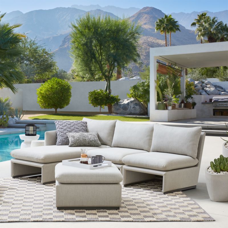 Zuma Outdoor Upholstered Ottoman - image 2 of 7