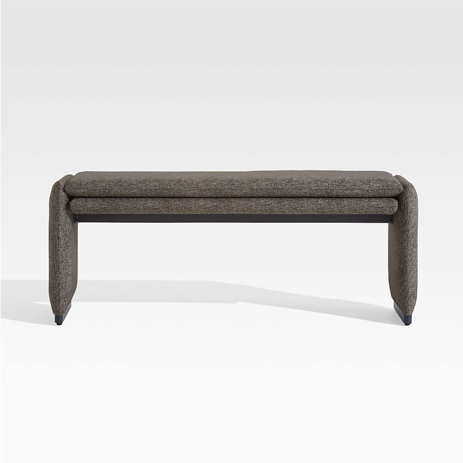 Zuma Upholstered Outdoor Patio Bench + Reviews | Crate & Barrel