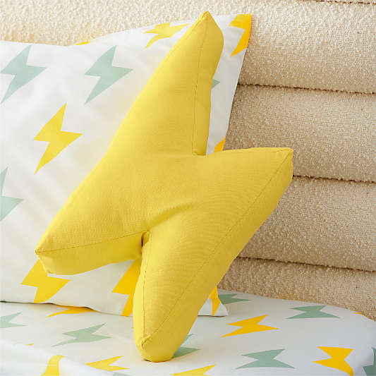 Zuma Light Blue Lightning Bolt Pillow