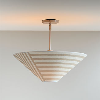 Allegra Large Linen Flush Mount Light by Jake Arnold