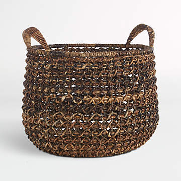 Taka Large Woven Vegan Leather Basket + Reviews