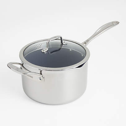 Crate & Barrel EvenCook Core 6 Qt Stainless Steel Stockpot +