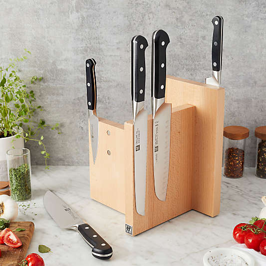 ZWILLING ® Pro 6-piece Square Italian Magnetic Knife Block Set