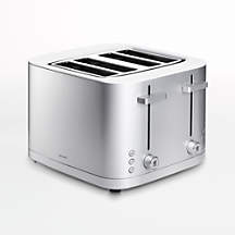 Zwilling Enfinigy Silver 4-Slice Toaster | Crate & Barrel