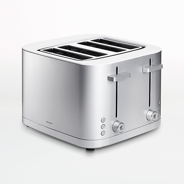 Zwilling Enfinigy Silver 4-Slice Toaster + Reviews | Crate & Barrel