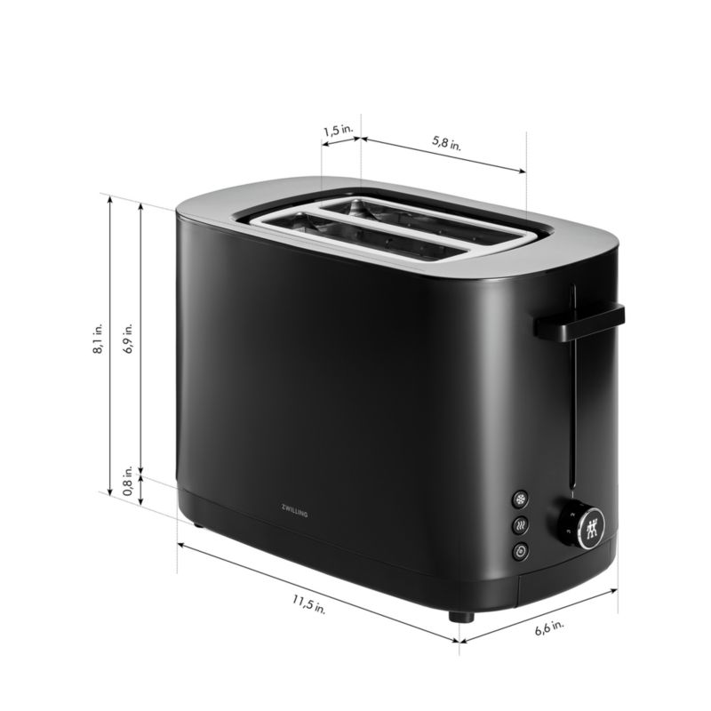 ZWILLING ® Enfinigy Matte Black 2-Slice Toaster - image 8 of 8