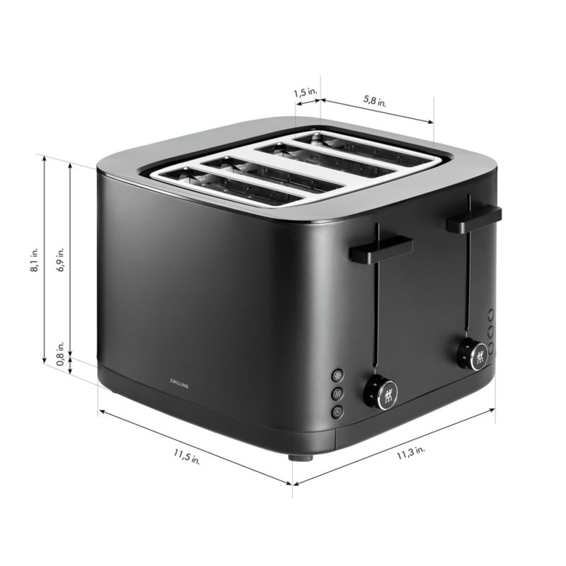 ZWILLING ® Enfinigy Matte Black 4-Slice Toaster - image 2 of 5